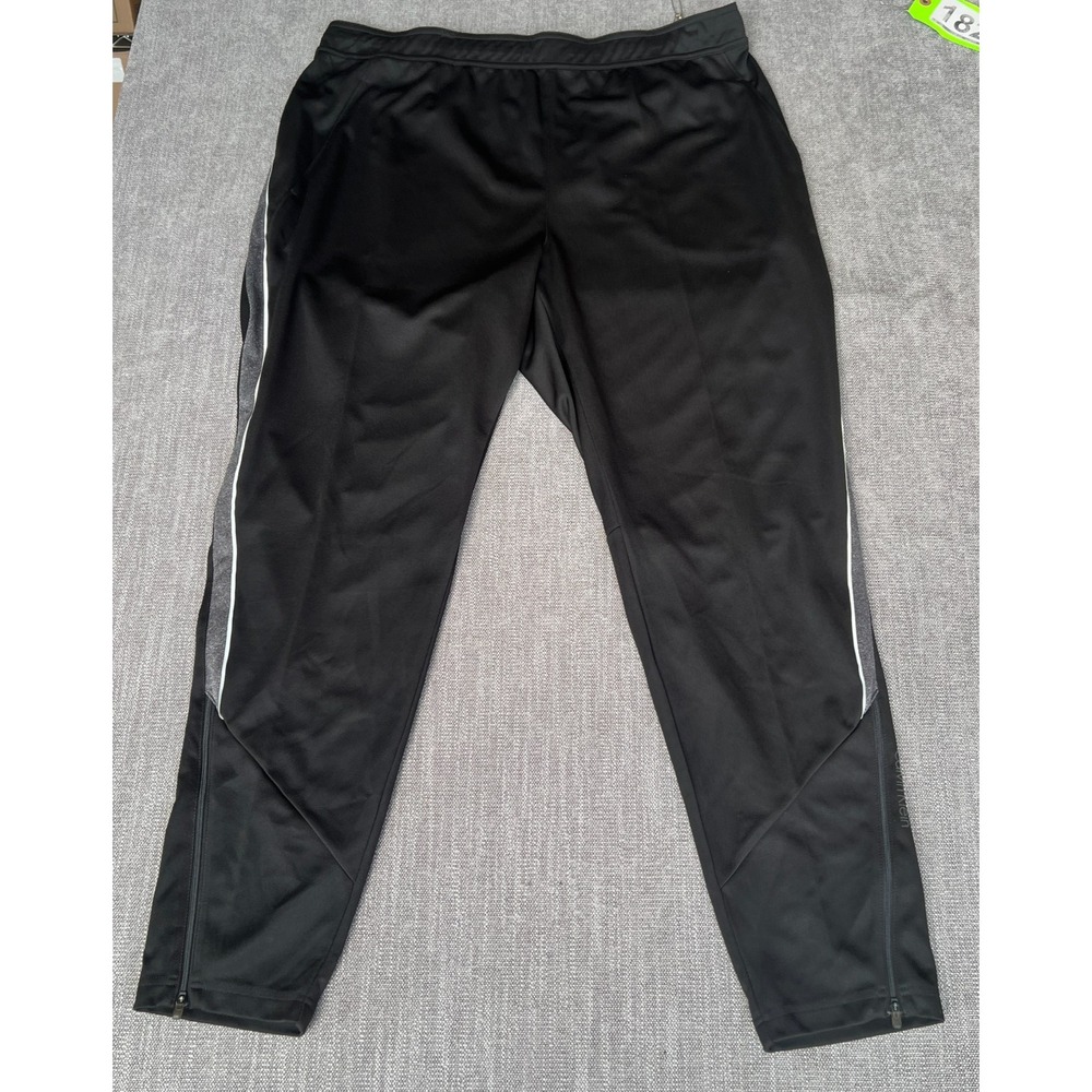 Calvin Klein Track Pants Mens XXL Black Athleisure Running Jogging Ankle Zip